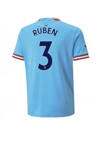 Manchester City Ruben Dias #3 Fotballdrakt Hjemme Klær 2022-23 Korte ermer